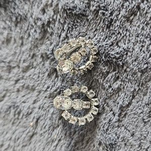 Vintage coro rhinestone earrings
